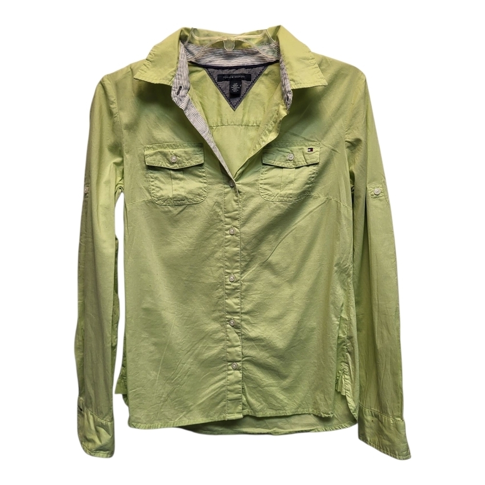 Tommy Hilfiger Light Green Button Down Shirt - Size S